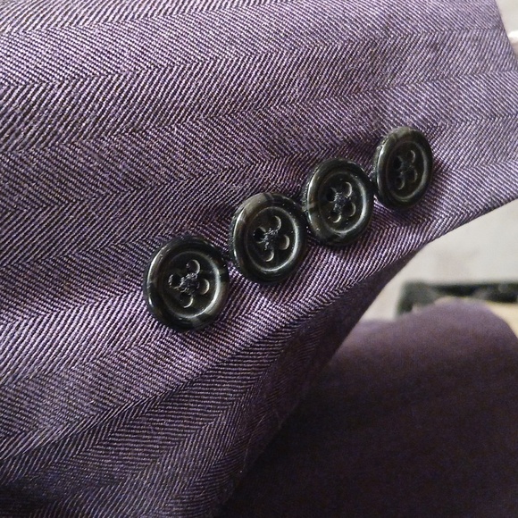HOLLAND AND SHERRY PURPLE BLAZER 44L - Picture 7 of 8